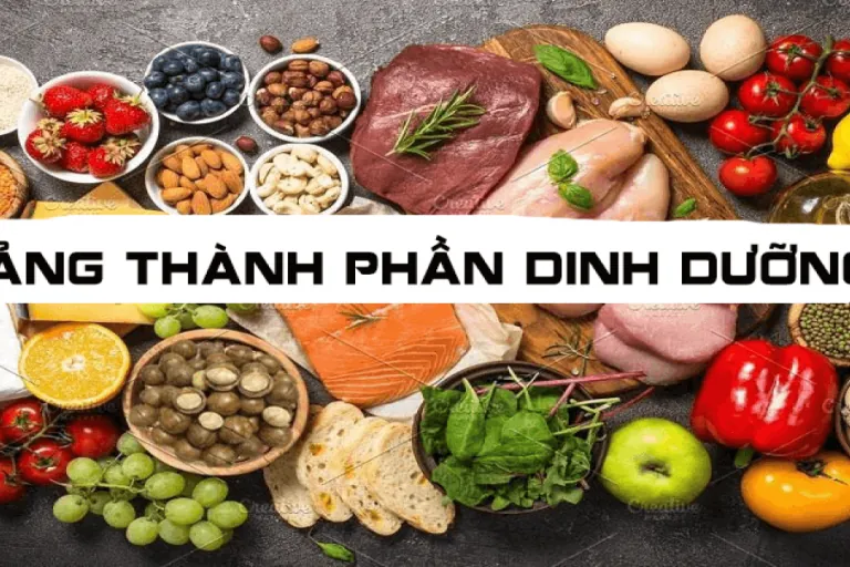 Bảng thành phần dinh dưỡng của hơn 600 thực phẩm, món ăn tại Việt Nam