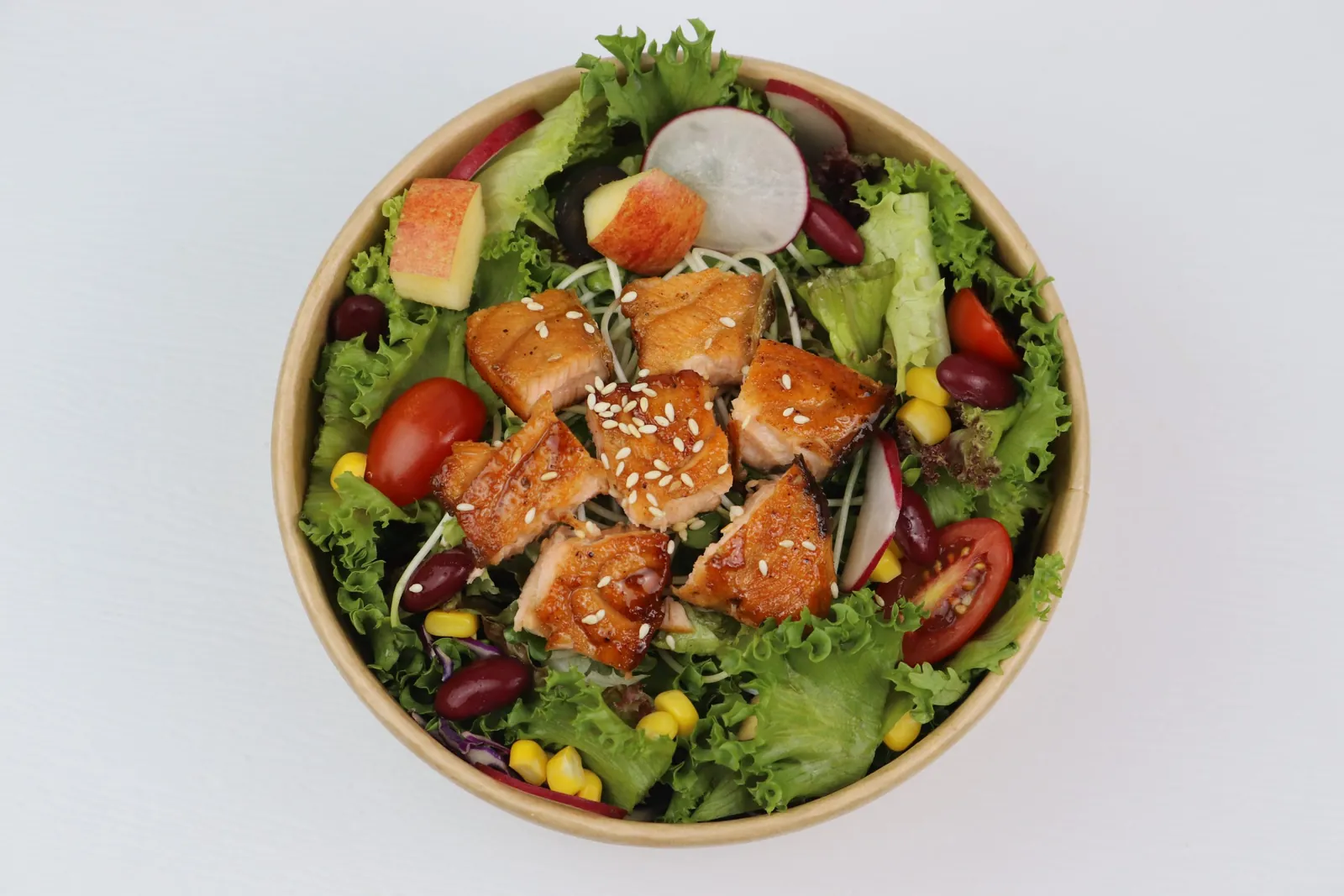 Salad cá hồi xốt Teriyaki - 258 Cal/KP